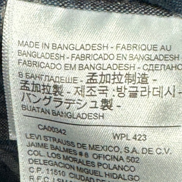 Levis Shirt Mens XXL Blue Plaid Classic Western Long Sleeve Button Up - Picture 5 of 11